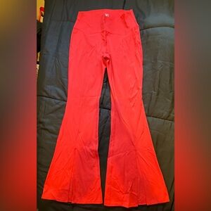 JoyLab Bold Pink/Red Split Flare Leg Leggings Woman Size XL